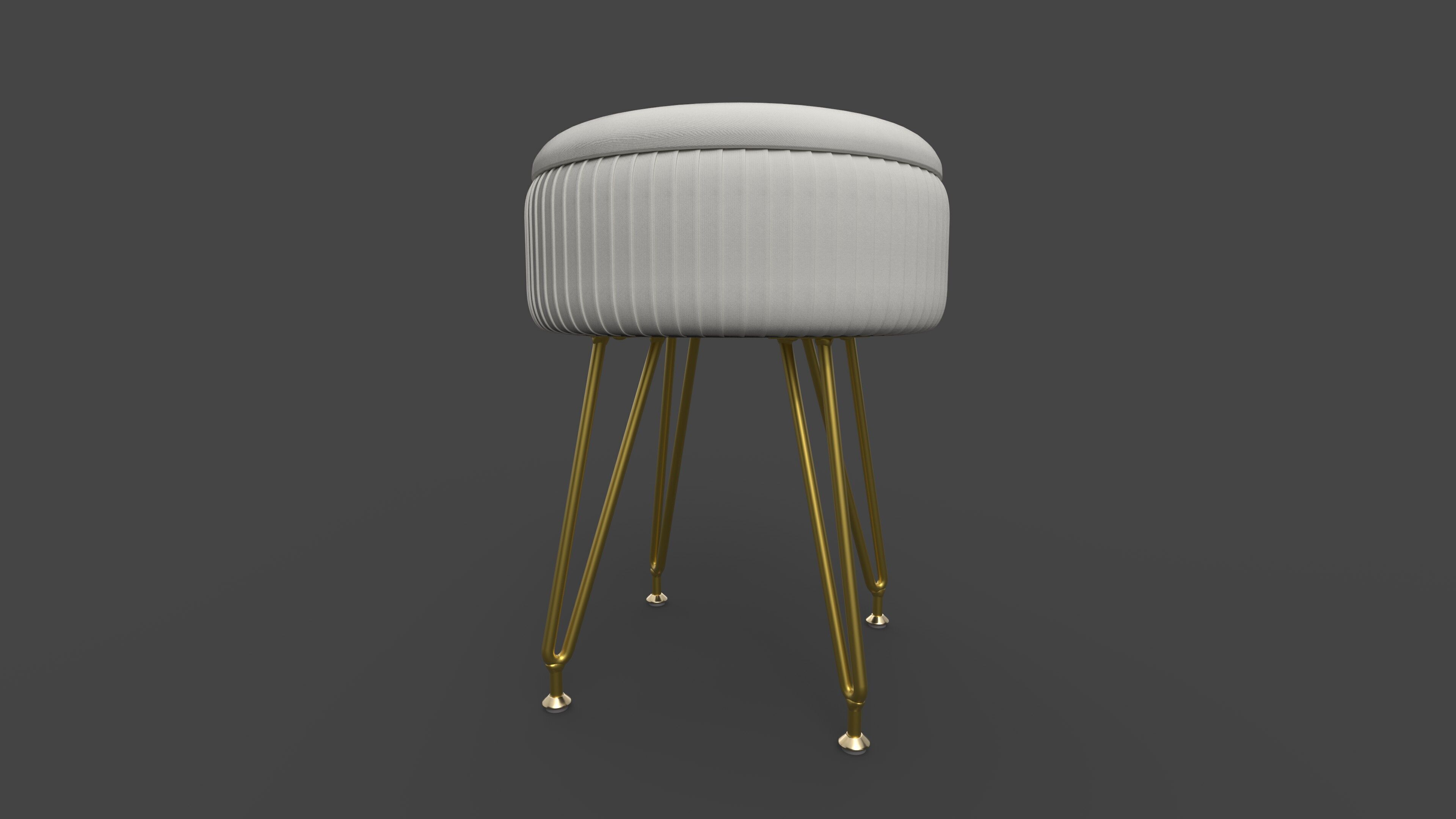 Modern Stool 3D model_5