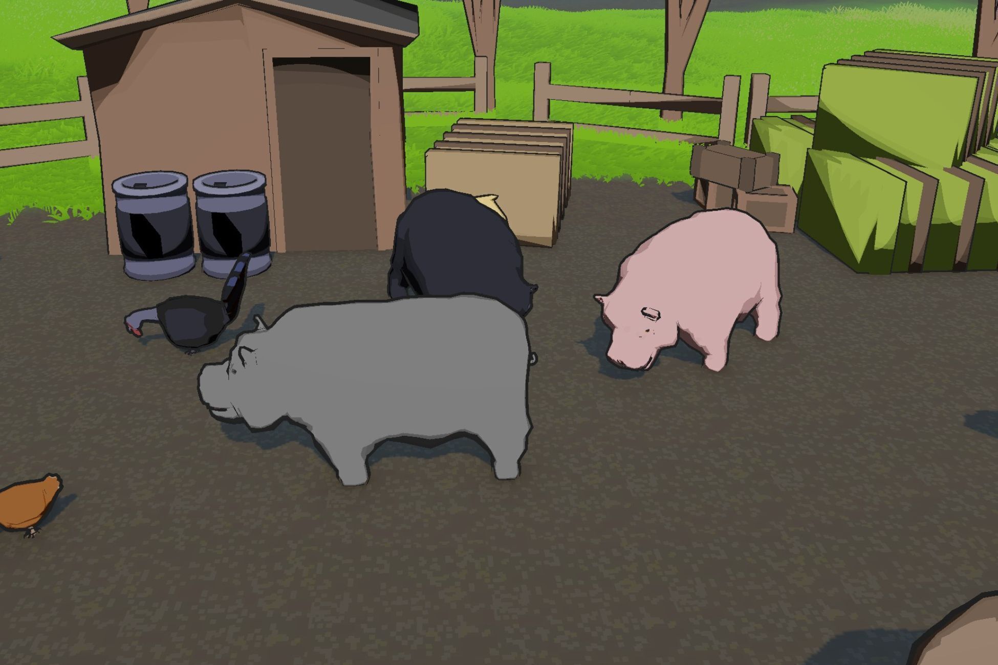 Farm Animals Pack - Stylized Low poly 3D Models Low-poly 3D model_5