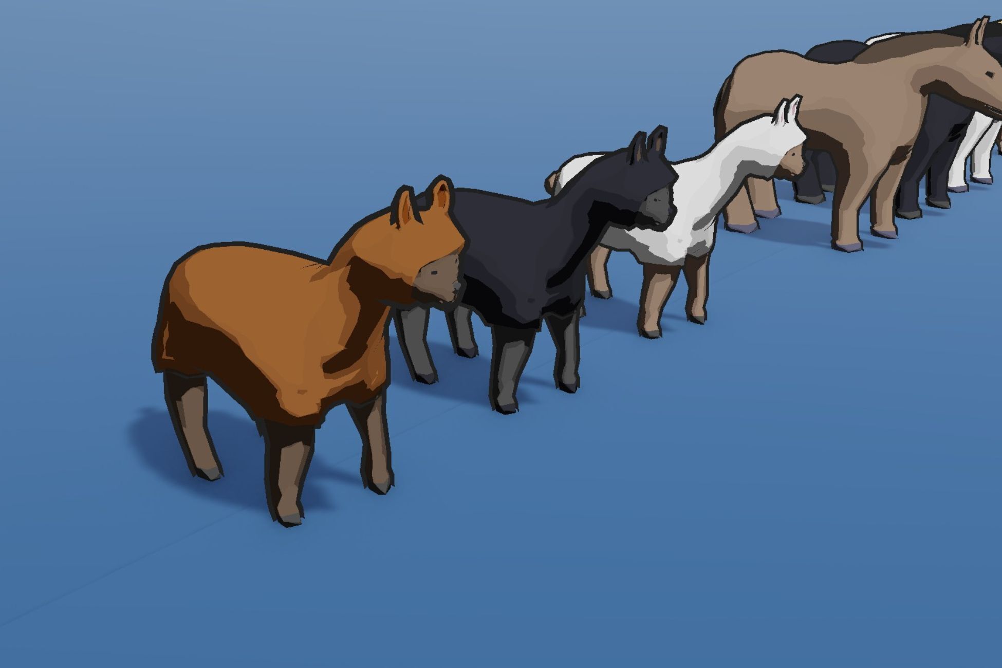 Farm Animals Pack - Stylized Low poly 3D Models Low-poly 3D model_13