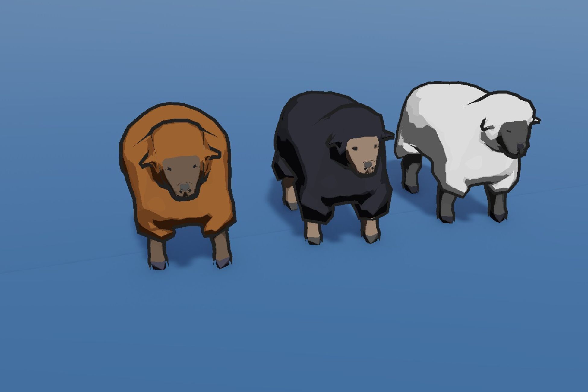 Farm Animals Pack - Stylized Low poly 3D Models Low-poly 3D model_10
