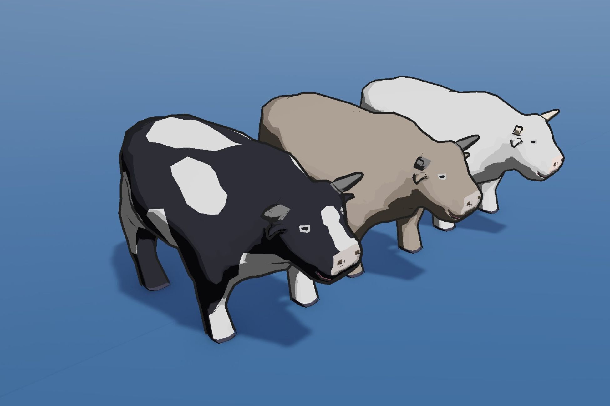 Farm Animals Pack - Stylized Low poly 3D Models Low-poly 3D model_15