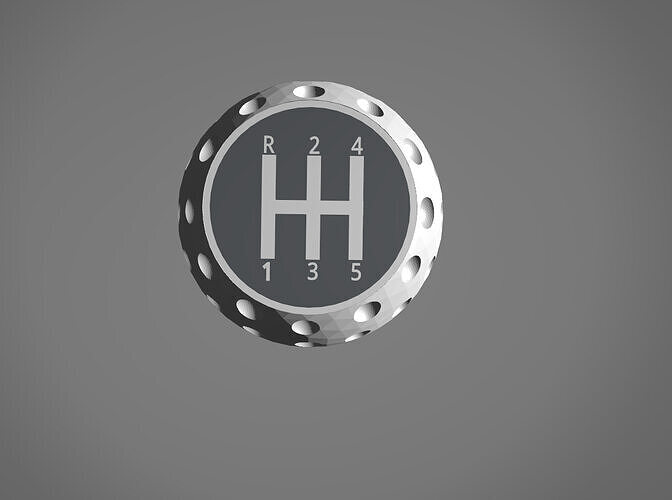 Universal 3D Printable Golf Ball Style Dogleg Gear Knob 3D print model