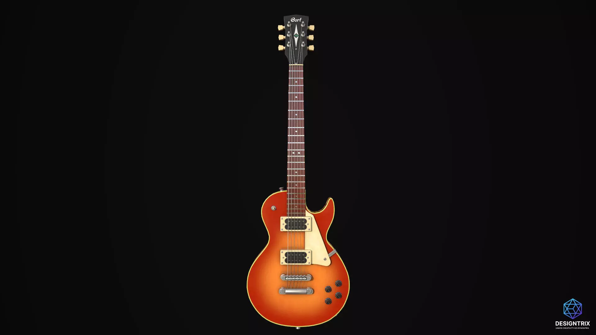 ElectricGuitar Low-poly 3D model