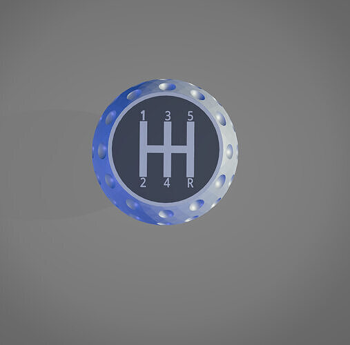 Universal 3D Printable Golf Ball Style 5Spd Gear Knob 1-5-R 3D print model