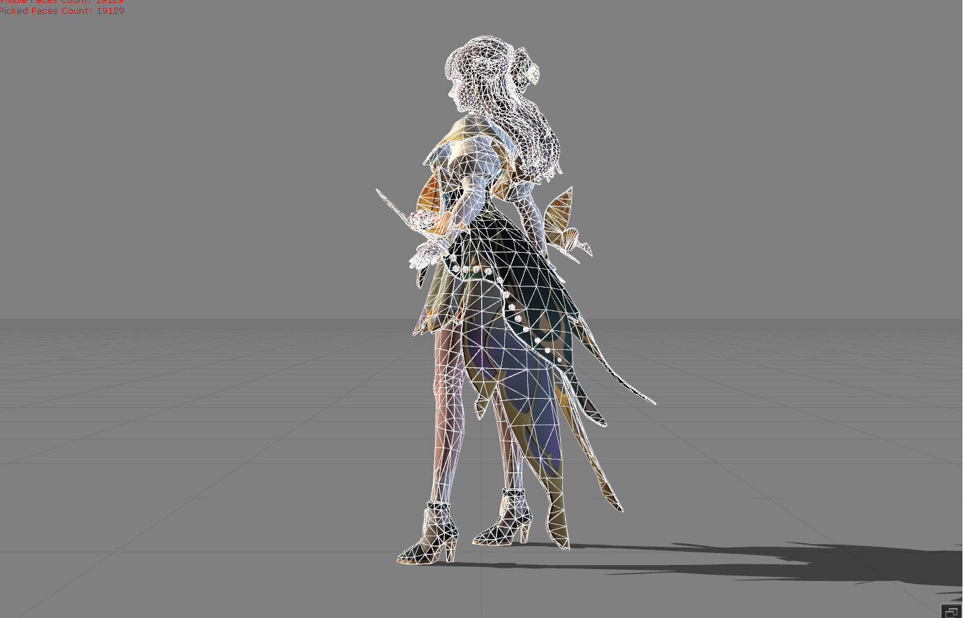 Guinevere Elegant Butterfly Low-poly 3D model_8