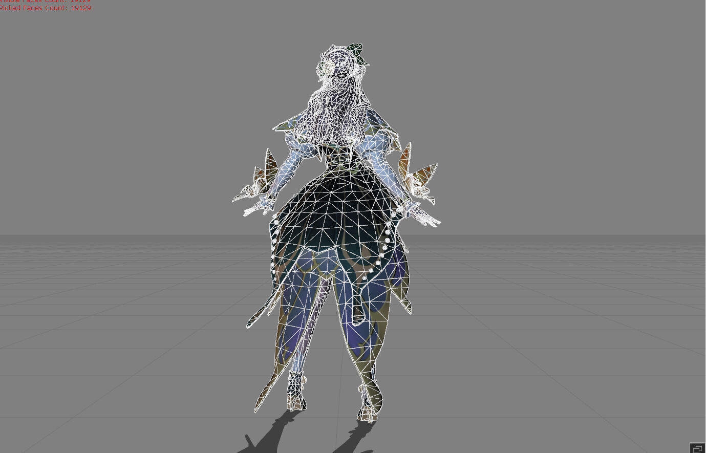 Guinevere Elegant Butterfly Low-poly 3D model_9