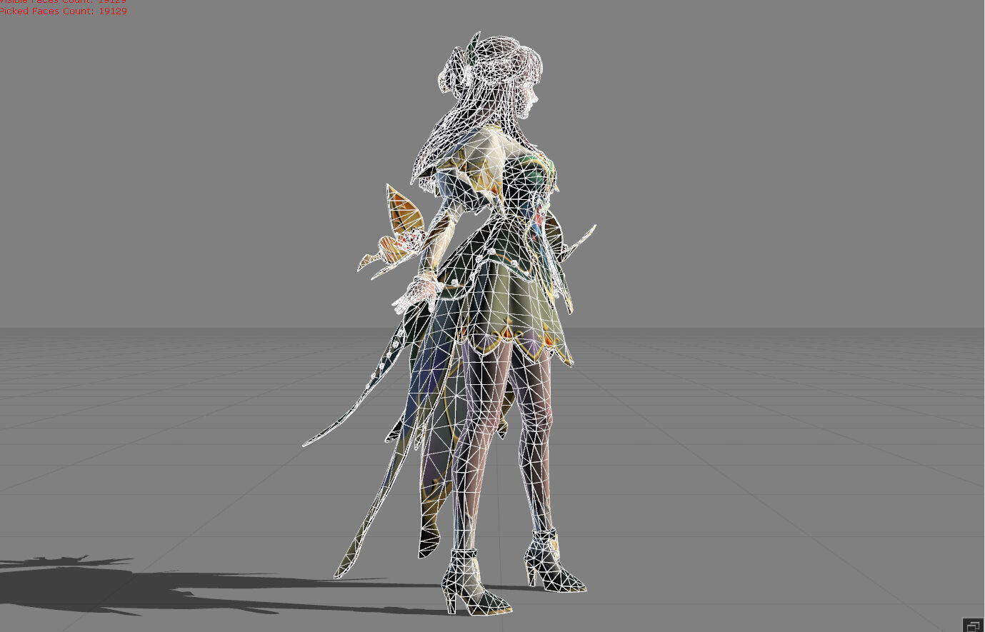 Guinevere Elegant Butterfly Low-poly 3D model_7