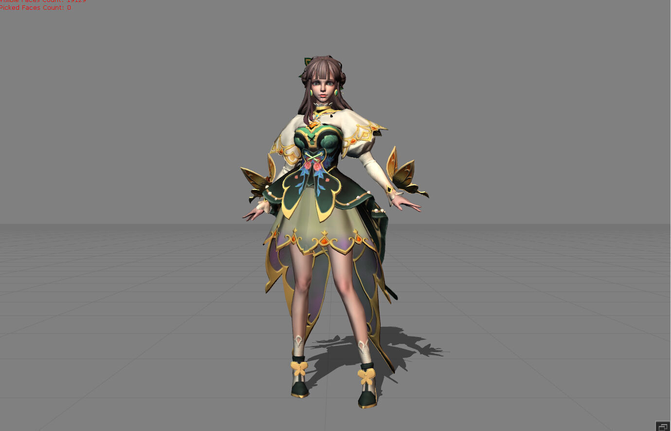 Guinevere Elegant Butterfly Low-poly 3D model_1