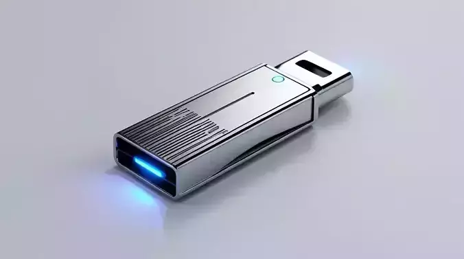 Modern USB flash drive  3D print model