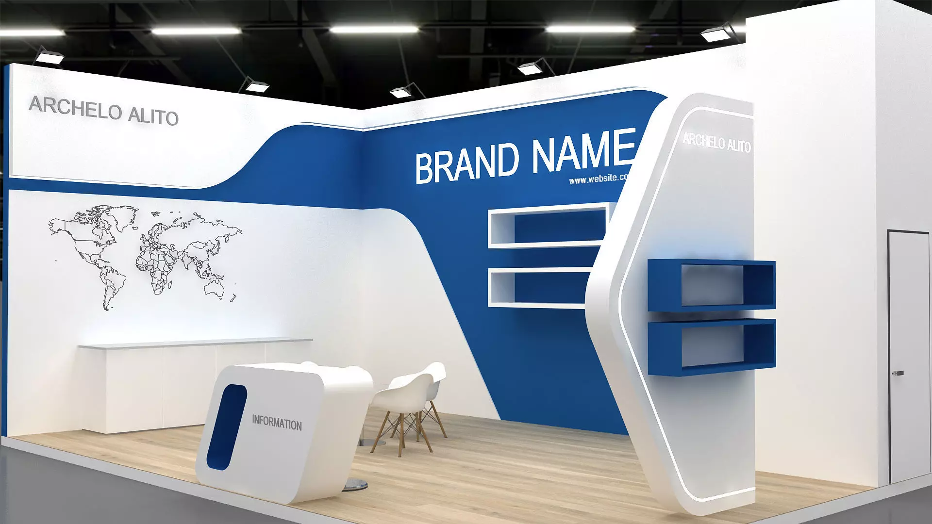 3d booth exhibition 3D model