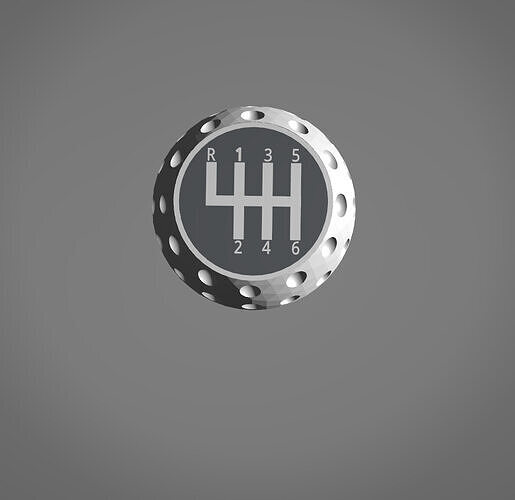 Universal 3D Printable Golf Ball Style 6Spd Gear Knob  3D print model