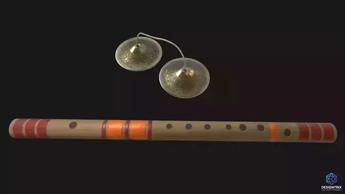 Flute Manjeera 3D Model