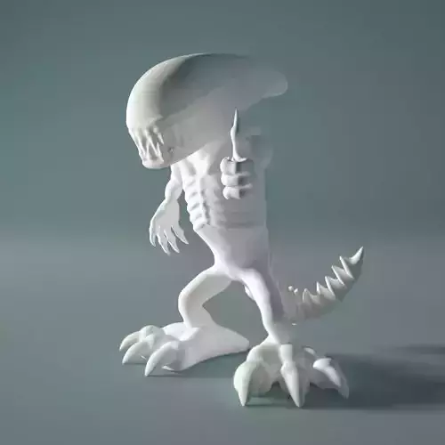 Alien from outer space for 3d  printing 3D print model