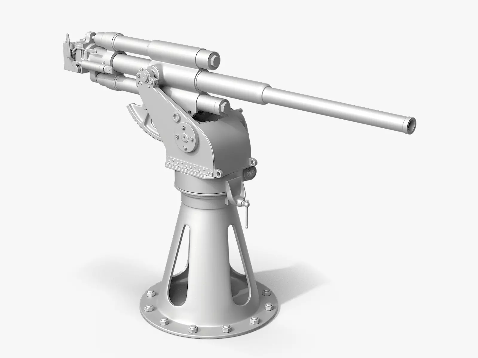 21-K 45mm Soviet Naval Gun 3D model_0