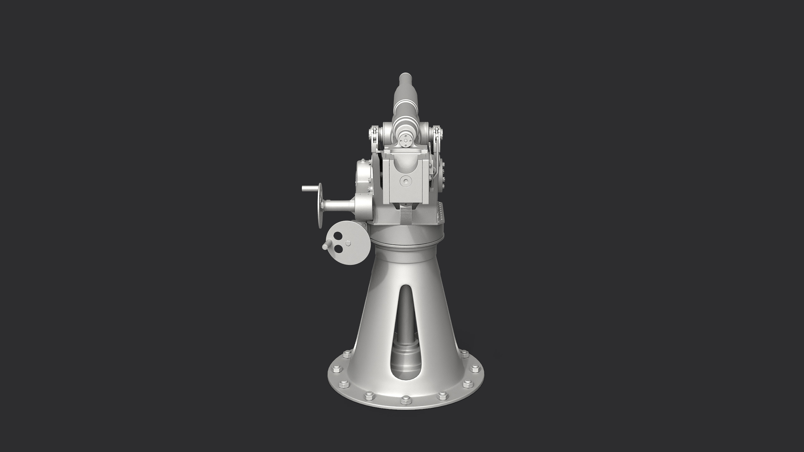 21-K 45mm Soviet Naval Gun 3D model_7