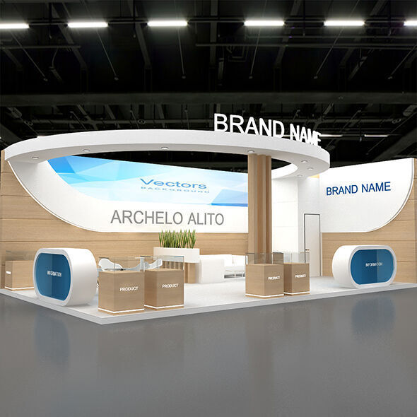 3d booth exhibition Low-poly 3D model_5