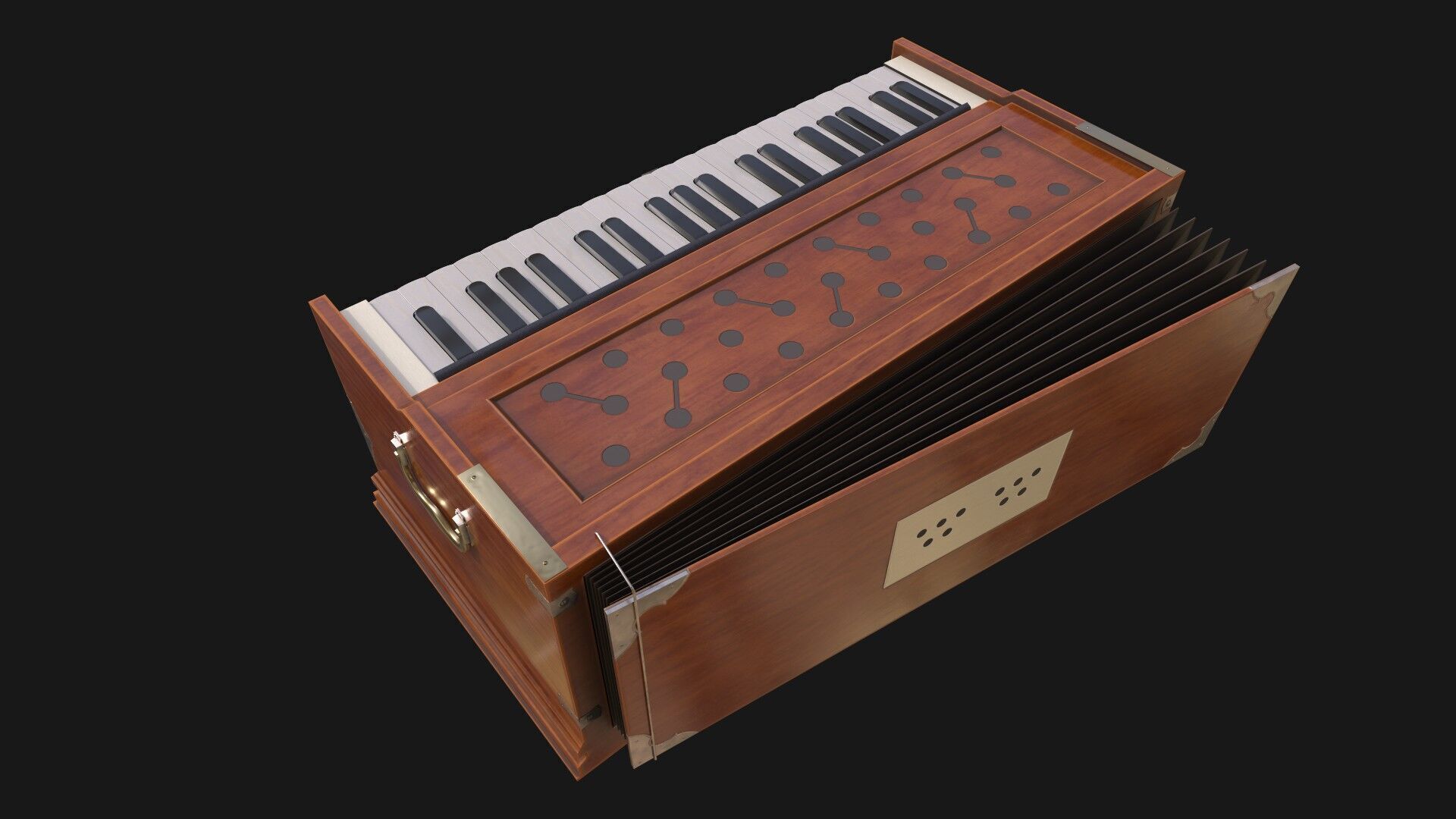 Harmonium 3D Model Low-poly 3D model_5