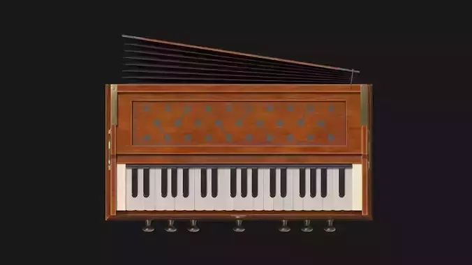 Harmonium 3D Model Low-poly 3D model