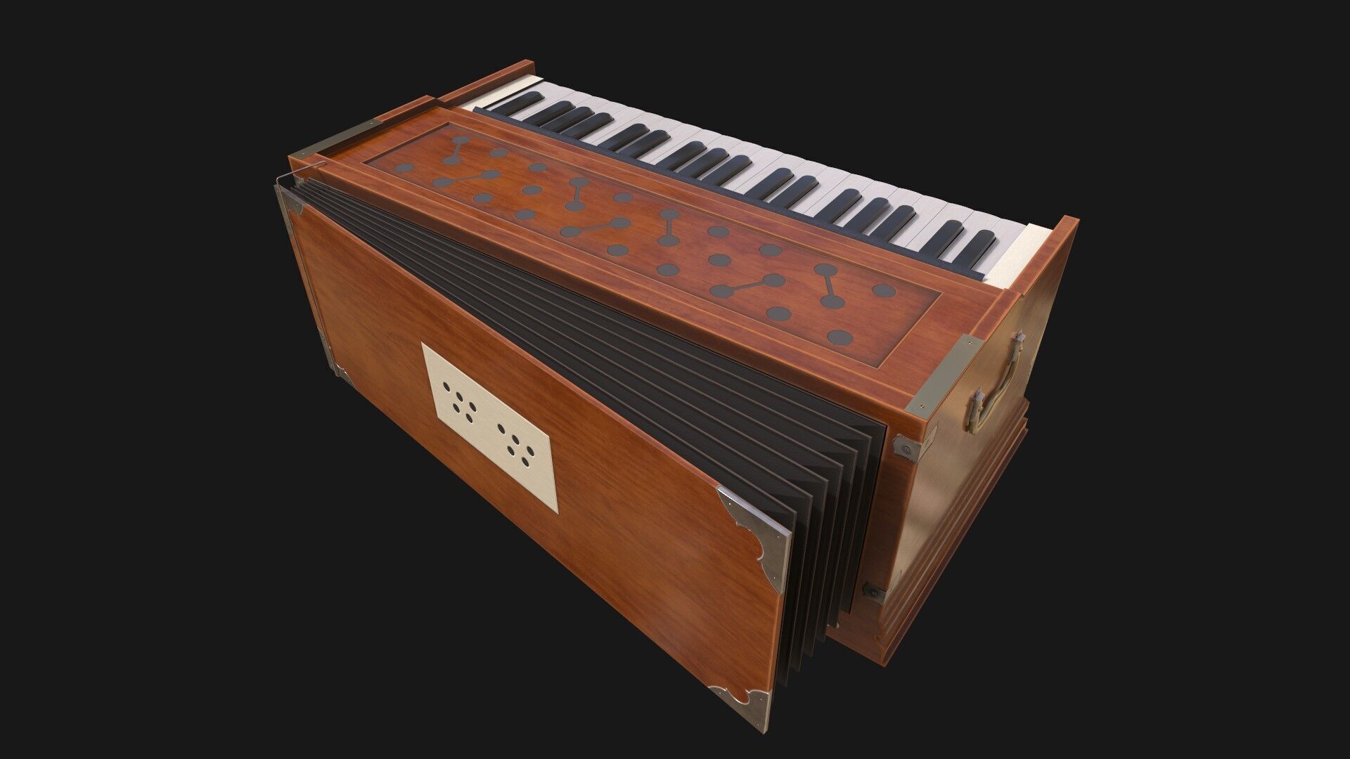 Harmonium 3D Model Low-poly 3D model_4