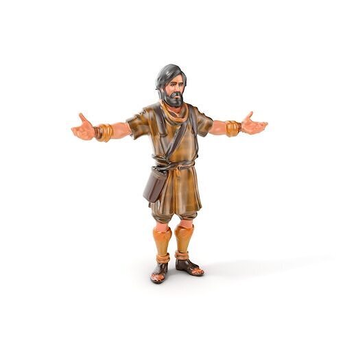 Medieval Woodland Ranger  Rigged and Animated D Character Model Low-poly 3D model