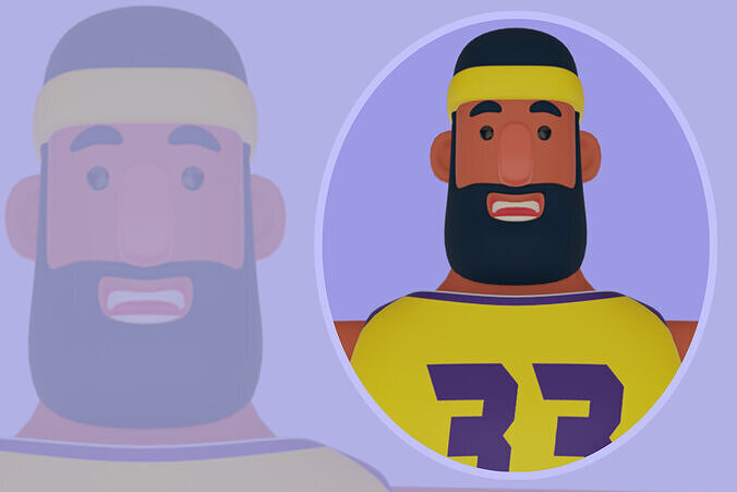 Stylized 3D Basketball Player Character - Cartoon Athlete 3D model
