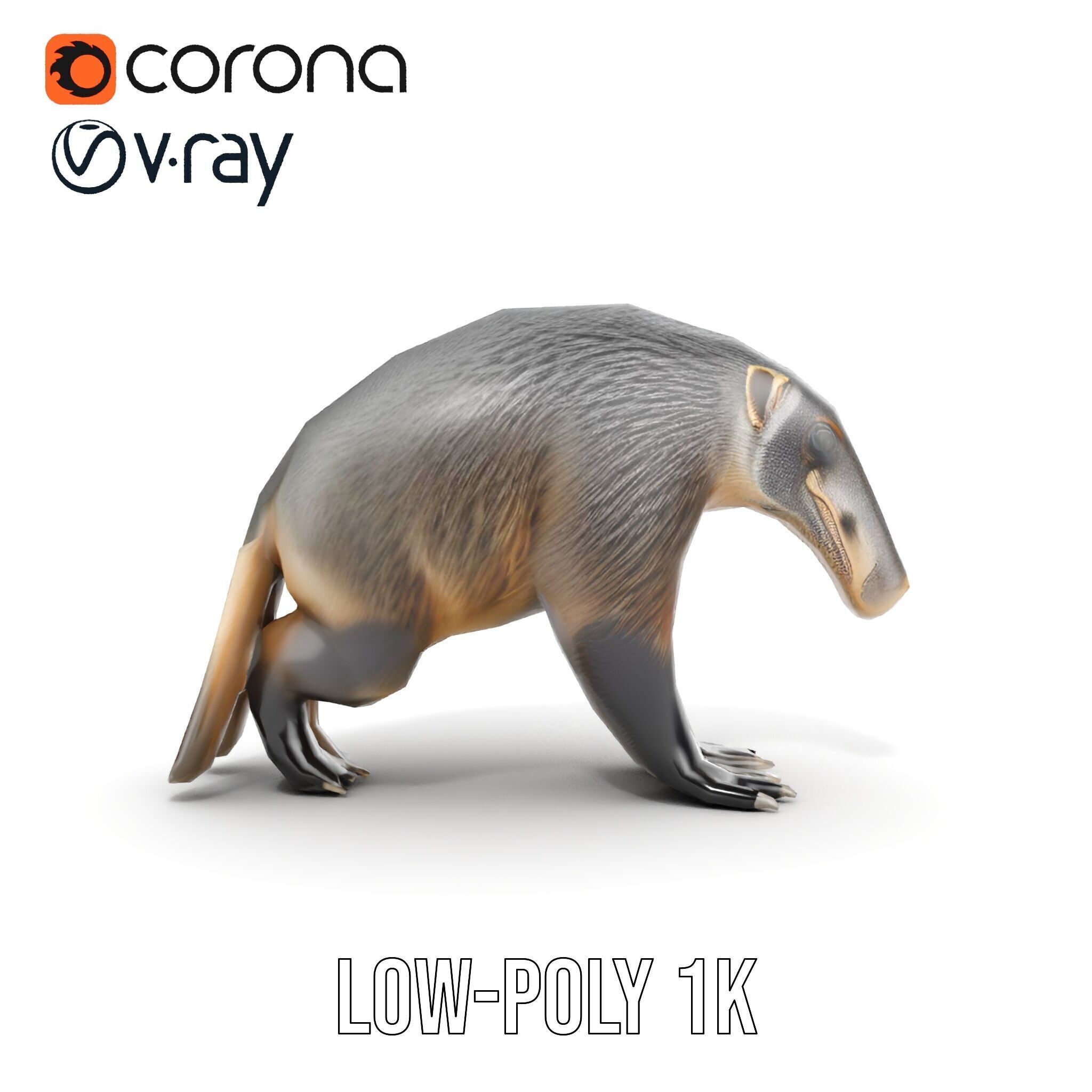 Anteater Model Pack  Detailed and Versatile D Creature Low-poly 3D model_22