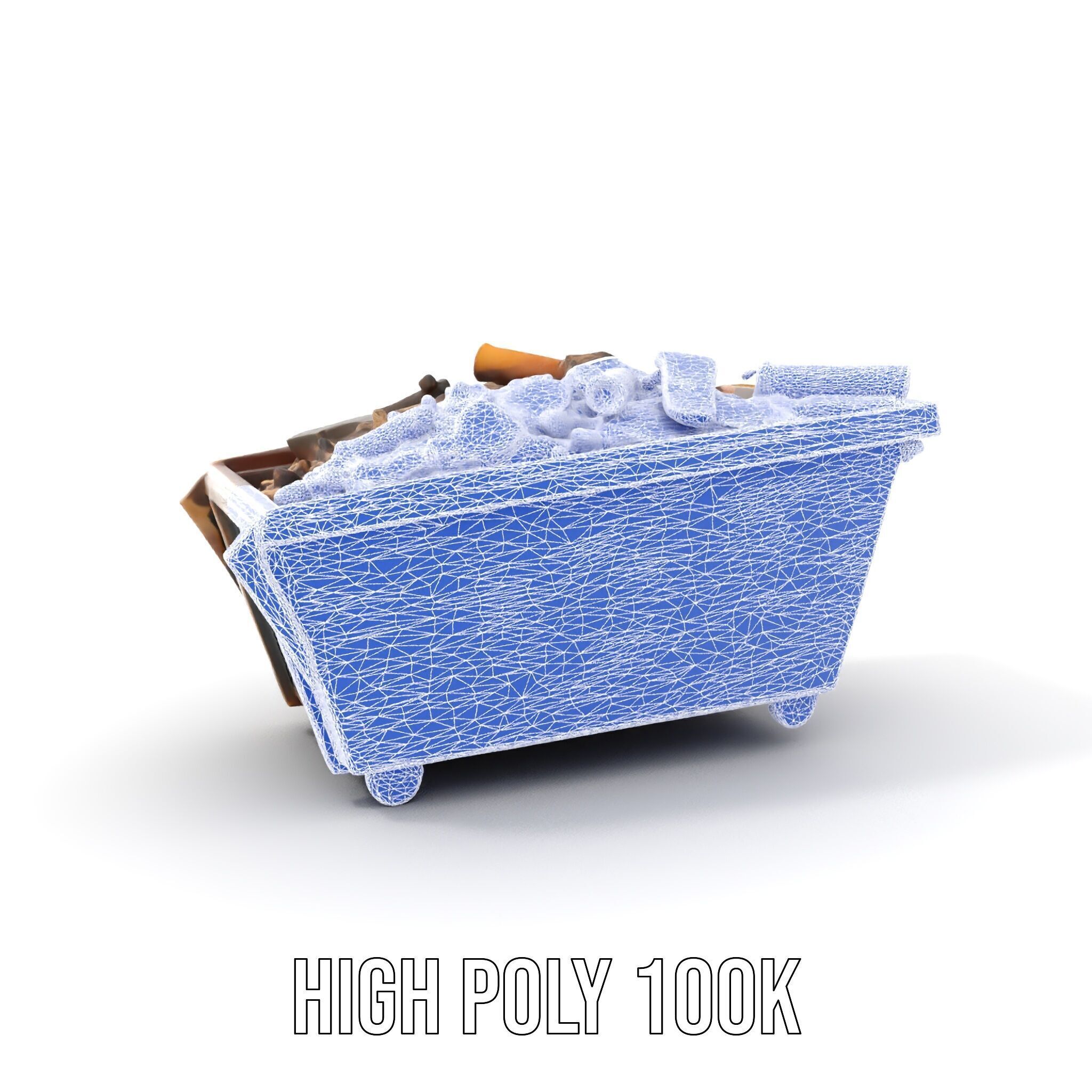 Rusted Construction Dumpster with Debris D Model Pack Low-poly 3D model_26