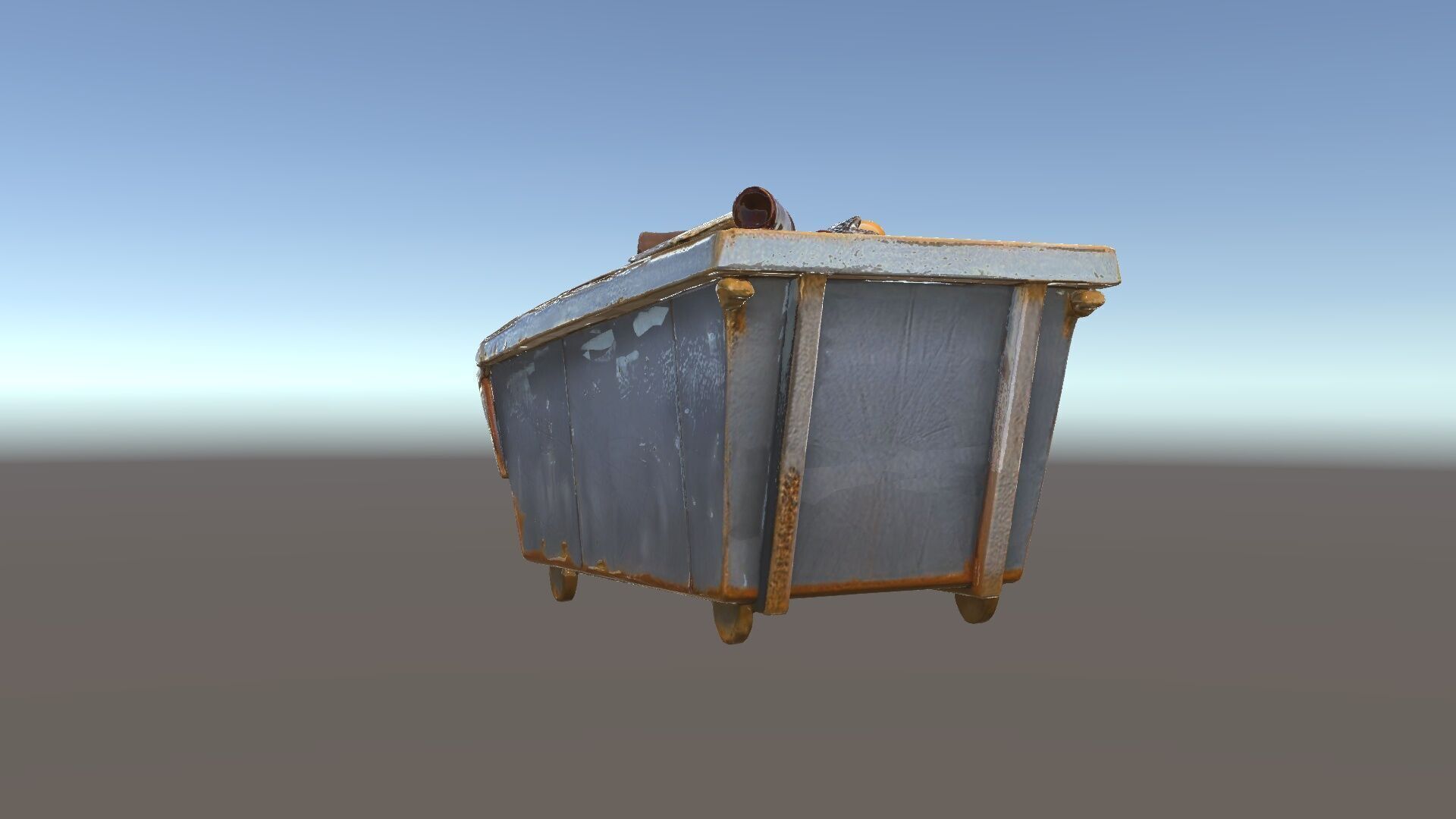 Rusted Construction Dumpster with Debris D Model Pack Low-poly 3D model_6