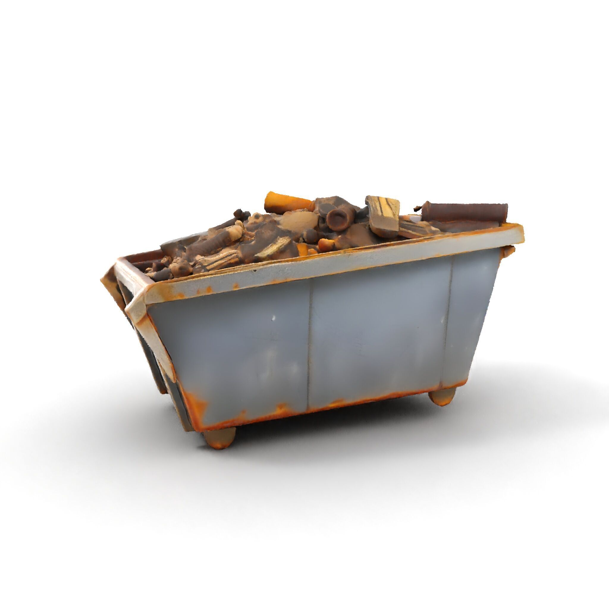 Rusted Construction Dumpster with Debris D Model Pack Low-poly 3D model_11