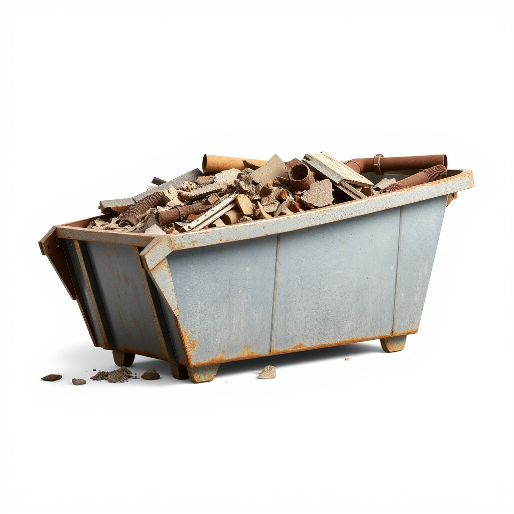 Rusted Construction Dumpster with Debris D Model Pack Low-poly 3D model_3