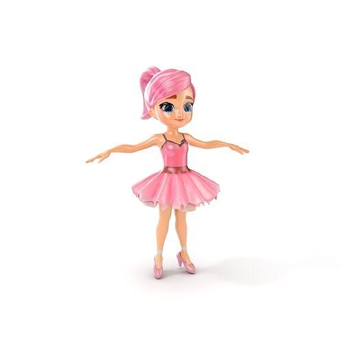 Ballet Dancer Character Model Rigged and Animated Low-poly 3D model