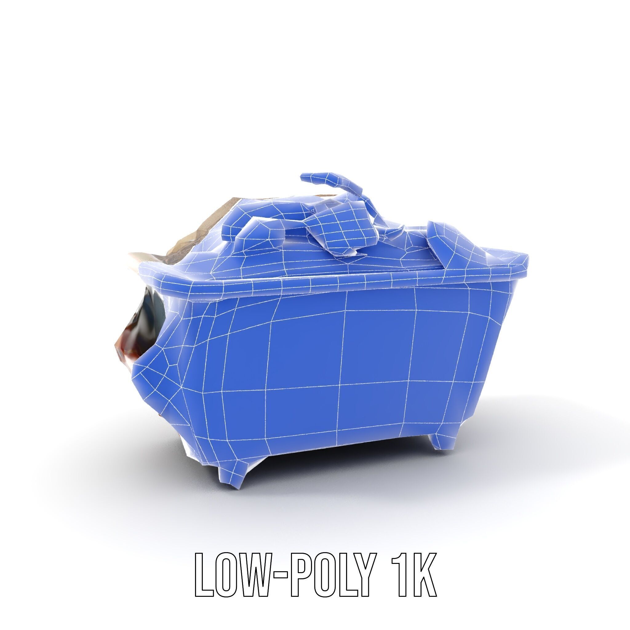 Construction Debris Dumpster Model Pack Low-poly 3D model_25