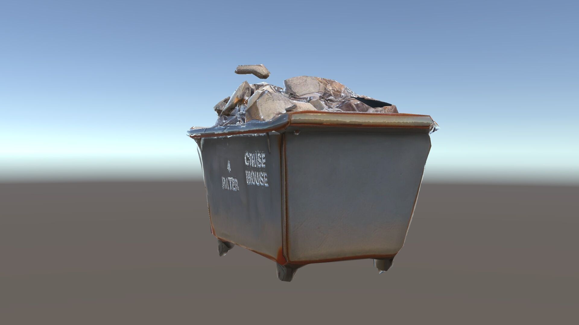 Construction Debris Dumpster Model Pack Low-poly 3D model_34
