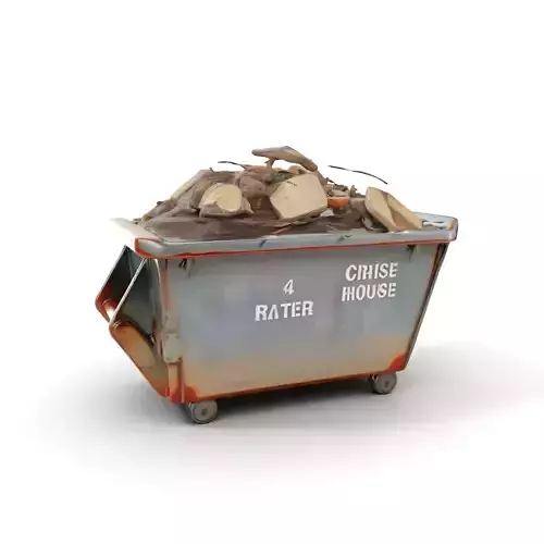 Construction Debris Dumpster Model Pack Low-poly 3D model