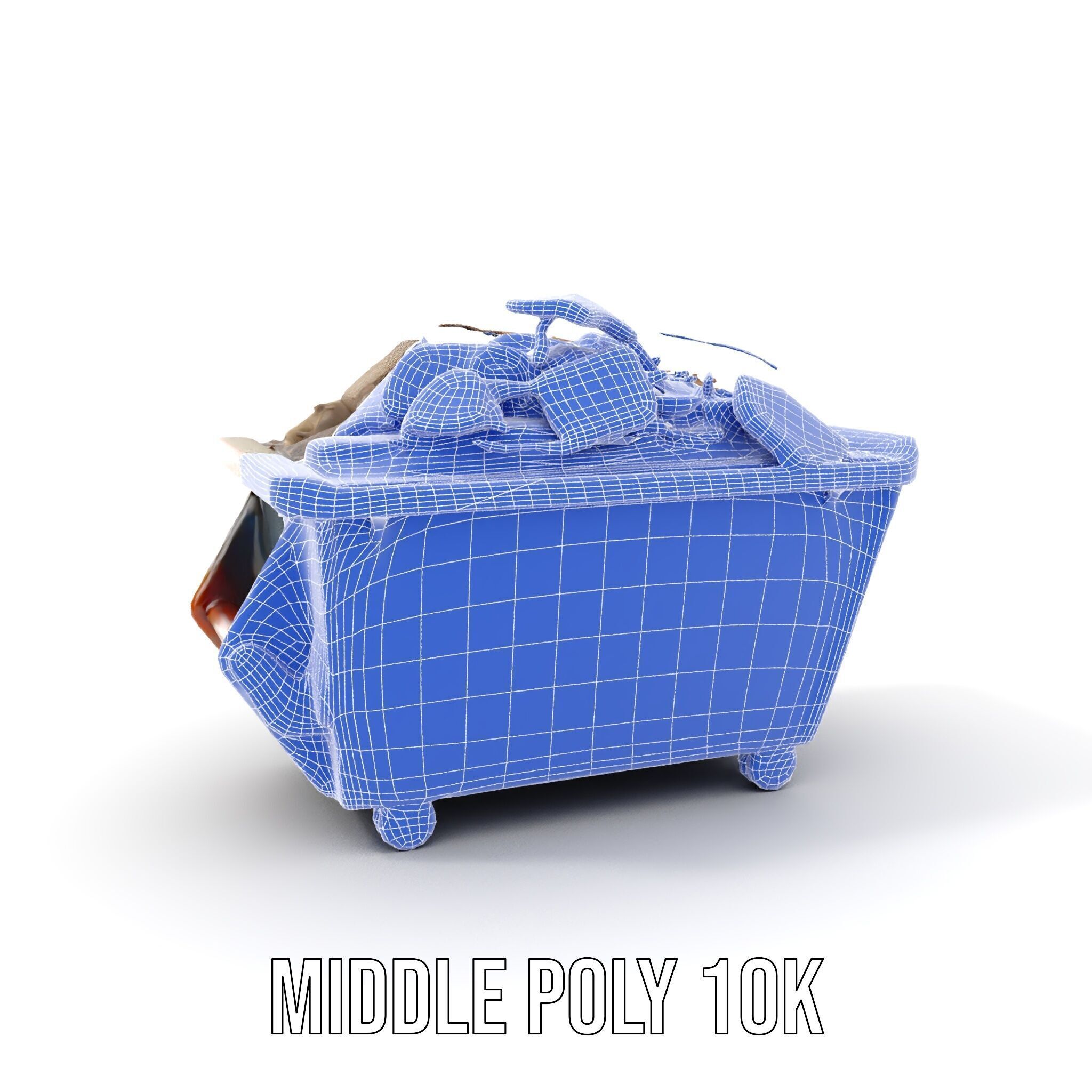 Construction Debris Dumpster Model Pack Low-poly 3D model_22
