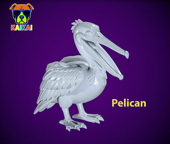 Pelican - White pelican statue - 3D print 3D print model