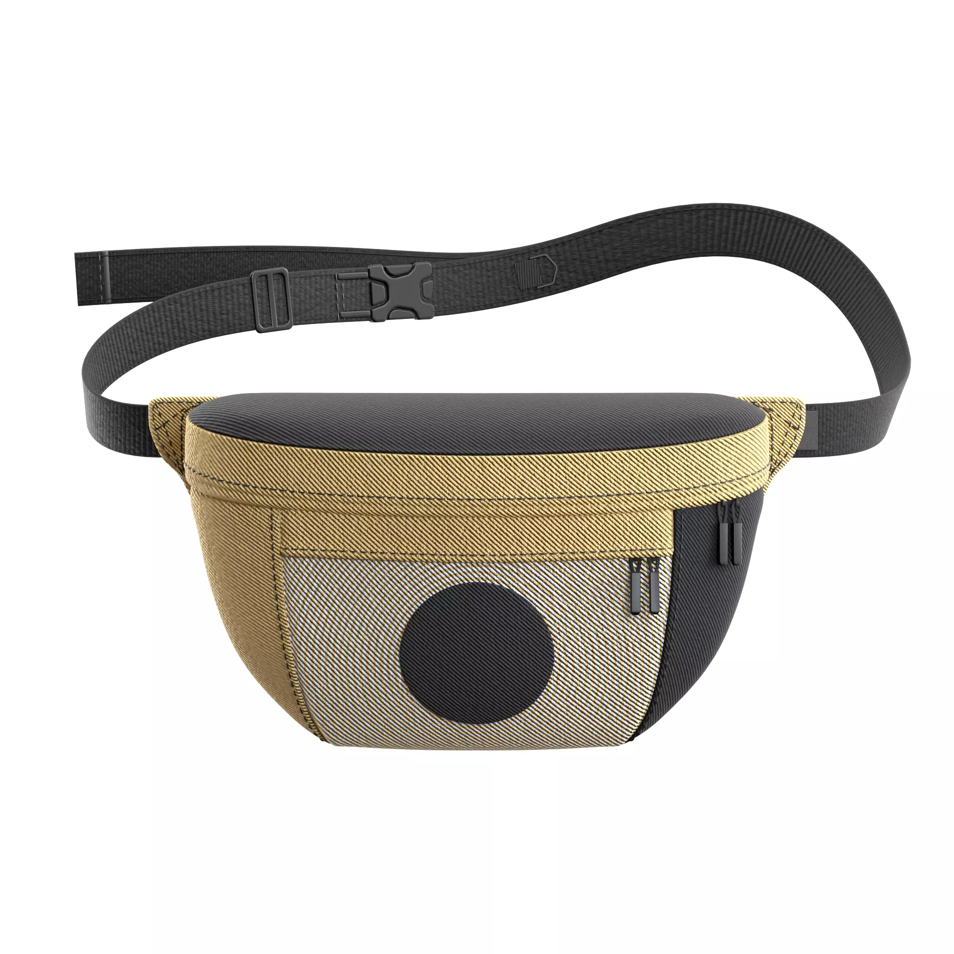 3D Waist Bag - Chest Bag - Compact Urban Low-poly 3D model_0