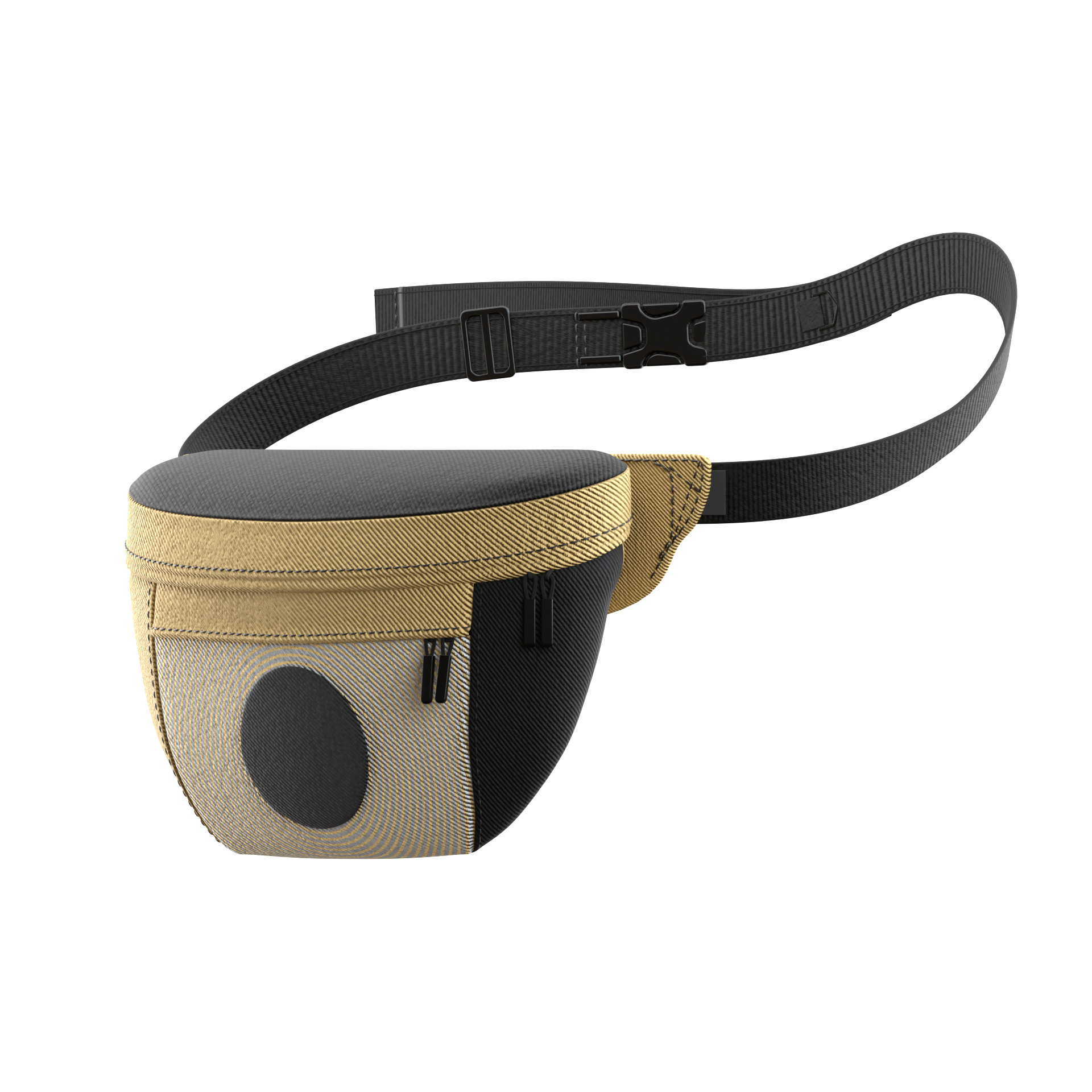 3D Waist Bag - Chest Bag - Compact Urban Low-poly 3D model_1