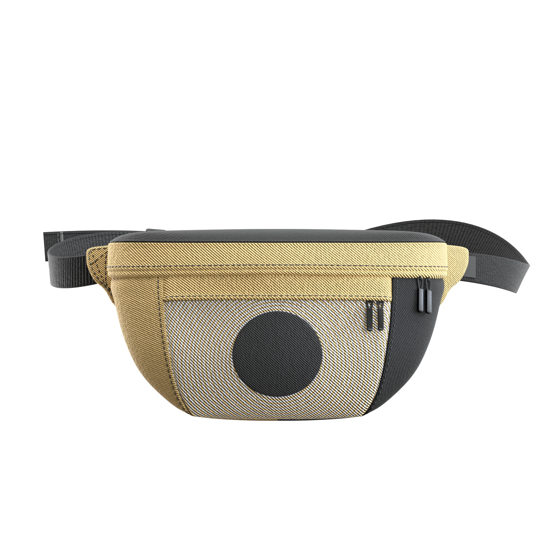 3D Waist Bag - Chest Bag - Compact Urban Low-poly 3D model_3