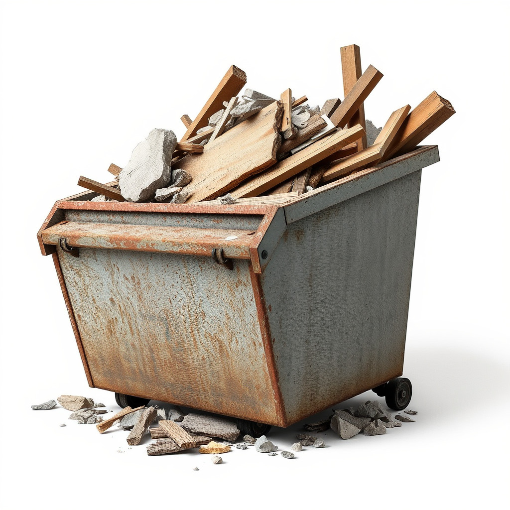 Industrial Dumpster with Debris Model Pack Low-poly 3D model_3