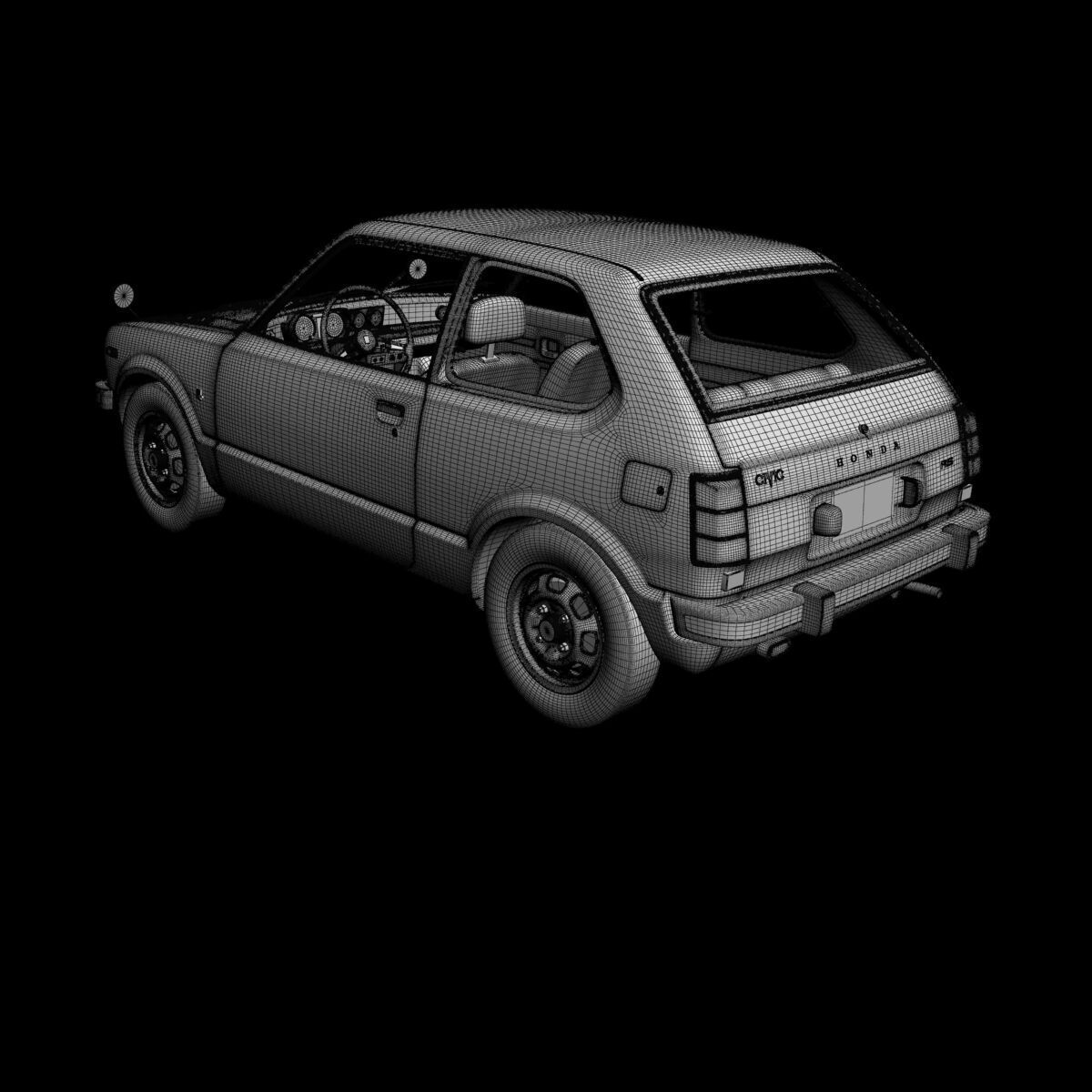 Honda Civic RS 3D model_16