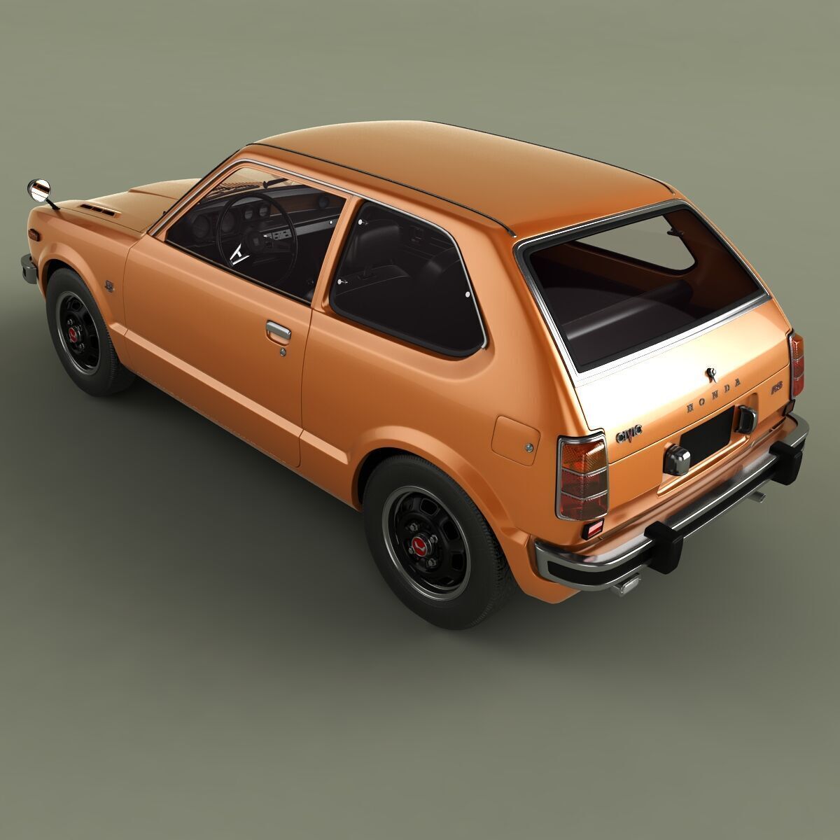 Honda Civic RS 3D model_7