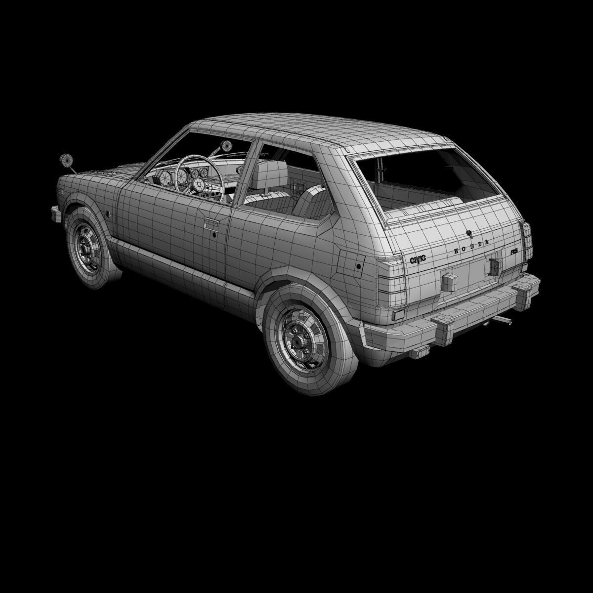 Honda Civic RS 3D model_15