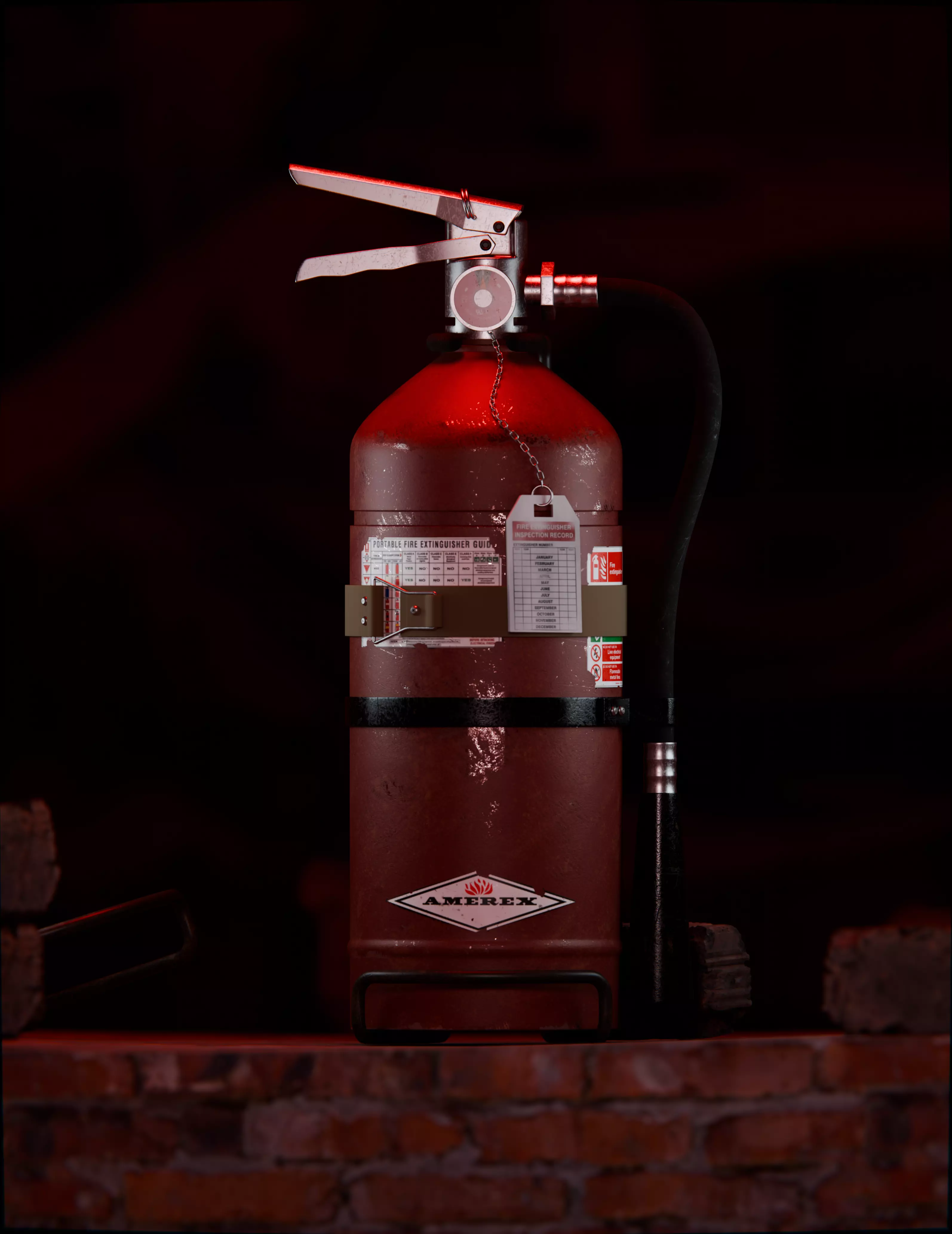 AMEREX Fire Extinguisher 3D model