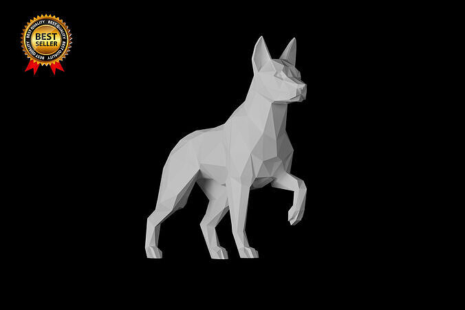 dog sculpture print model model dynamic 3D print model