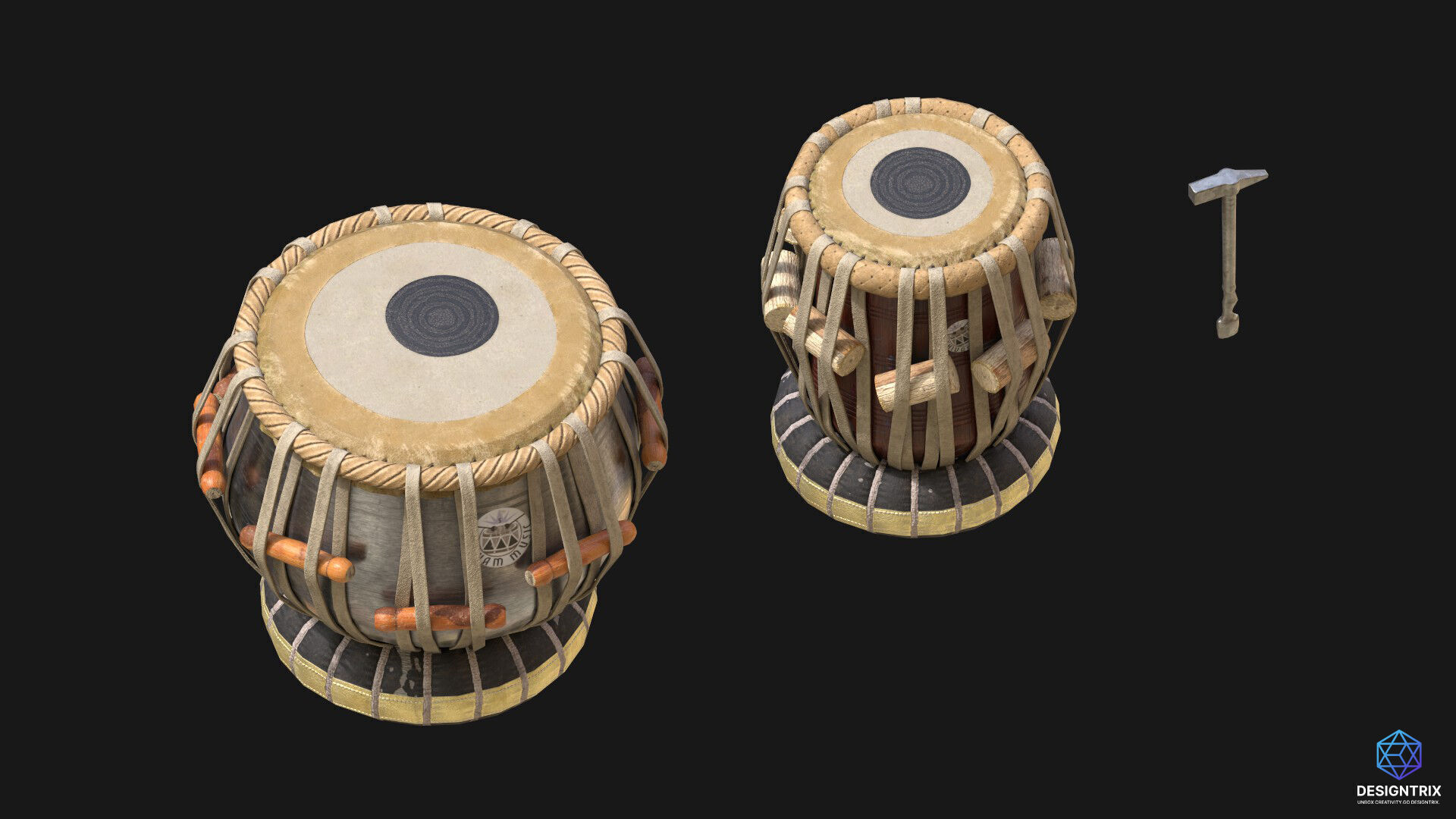 Tabla 3D Model Low-poly 3D model_2