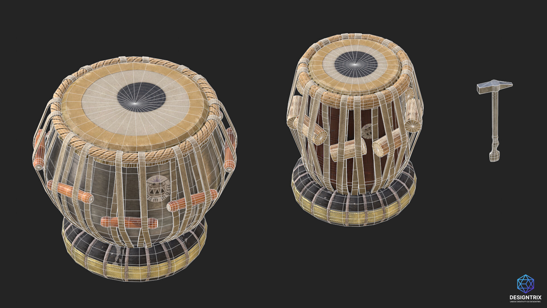 Tabla 3D Model Low-poly 3D model_7