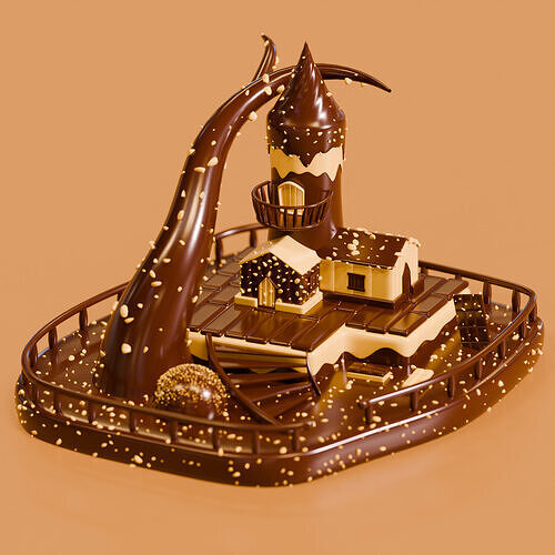 Chocolate House 3D model 3