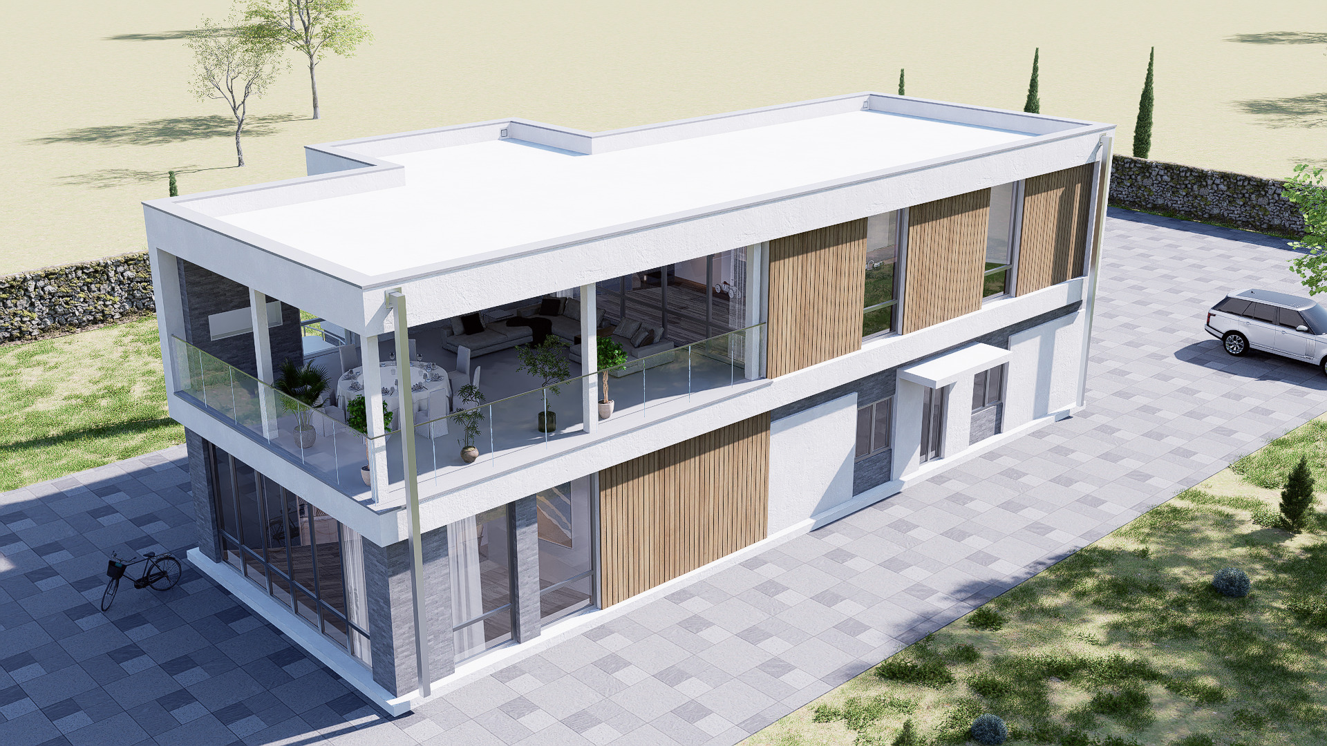 villa Low-poly 3D model_12