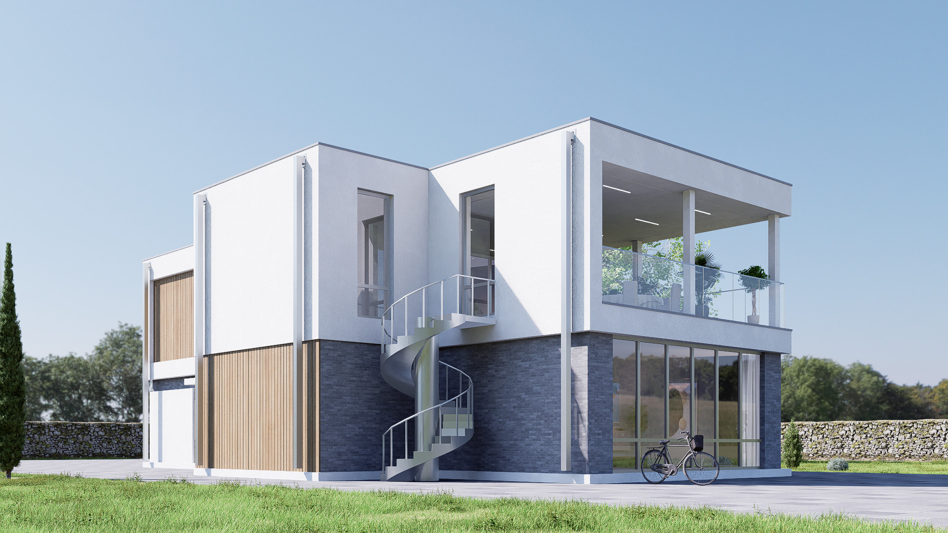 villa Low-poly 3D model_9